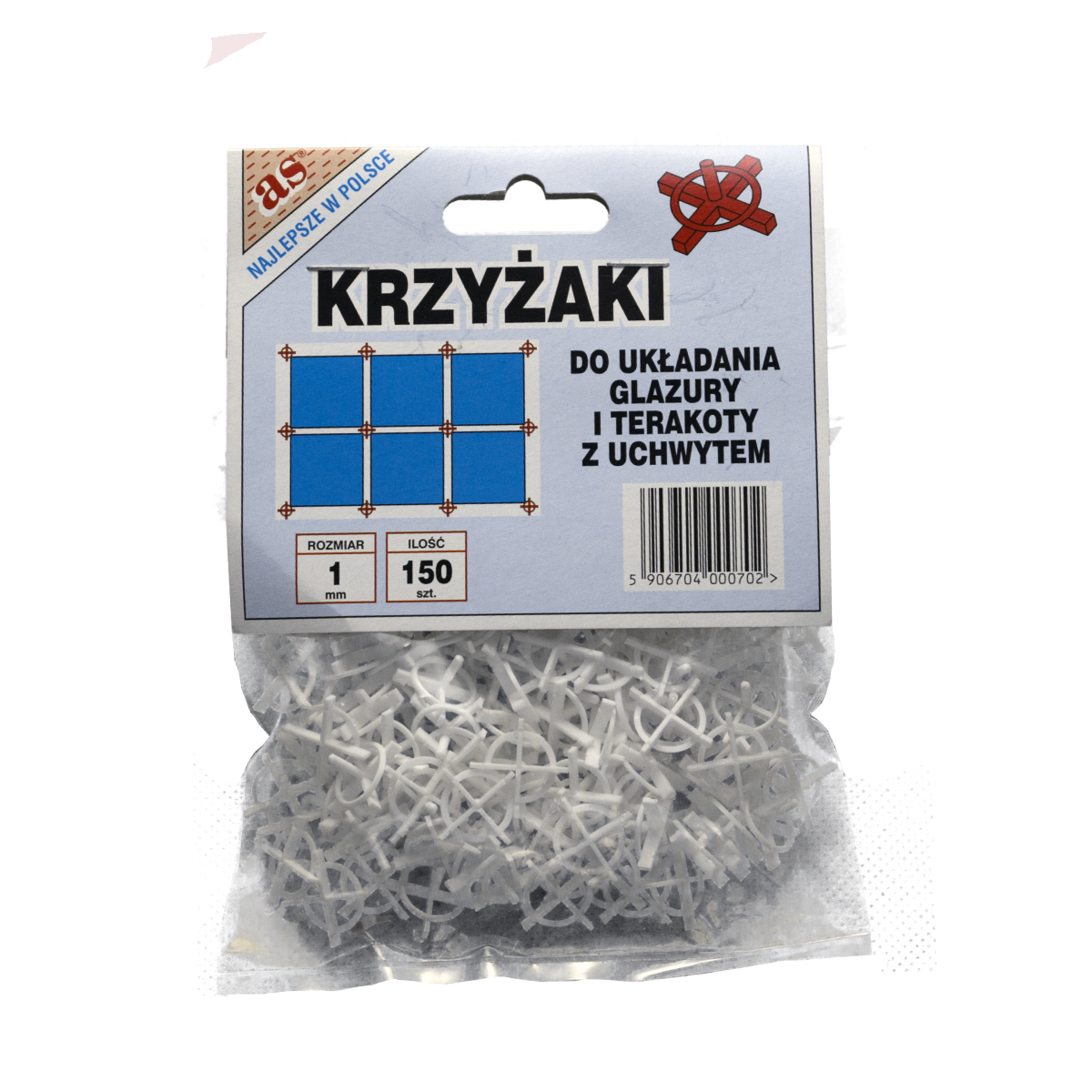 Krzyżyki z uchwytem do glazury - 1,0 mm