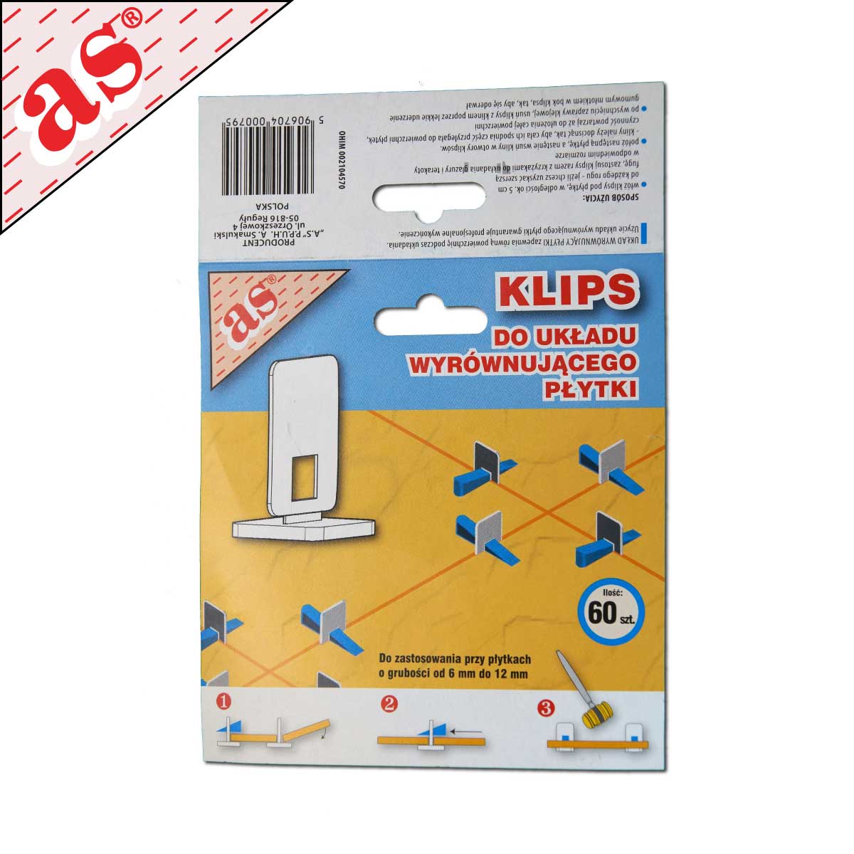 Klipsy do  Systemu poziomowania płytek 1,3 mm