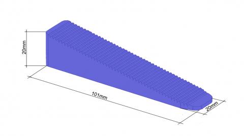Kliny do układu wyrównującego płytki XL do płytek wielkoformatowych wymiary