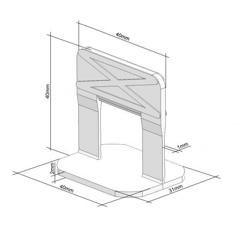 klipsy do układu wyrównującego płytki xl - 1,0mm wymiary